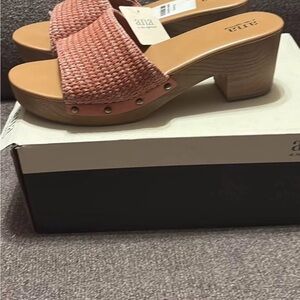Ana Womens Robinson Terracotta Heeled Sandals Miles Size 10M